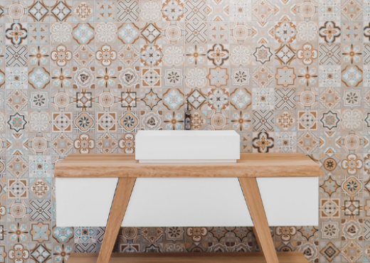 Cementine: come arredare un bagno d'autore