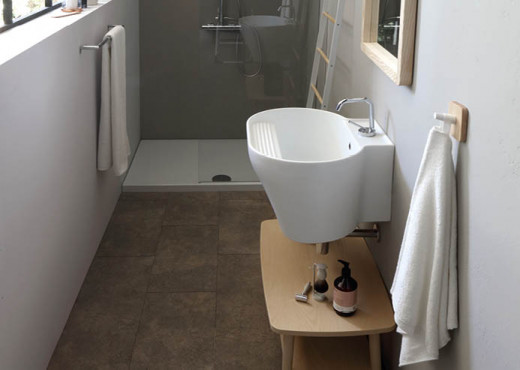 Lavabo da lavanderia, il tocco vintage per un bagno moderno.