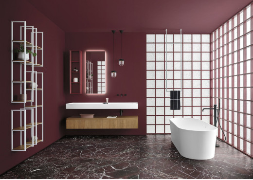 Burgundy : il colore che sta conquistando l'arredo bagno